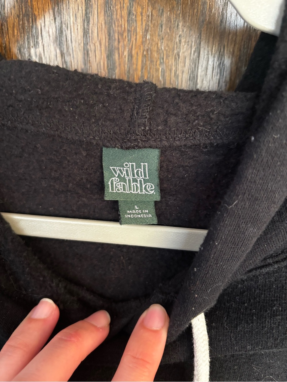 Women’s black cropped hoodie